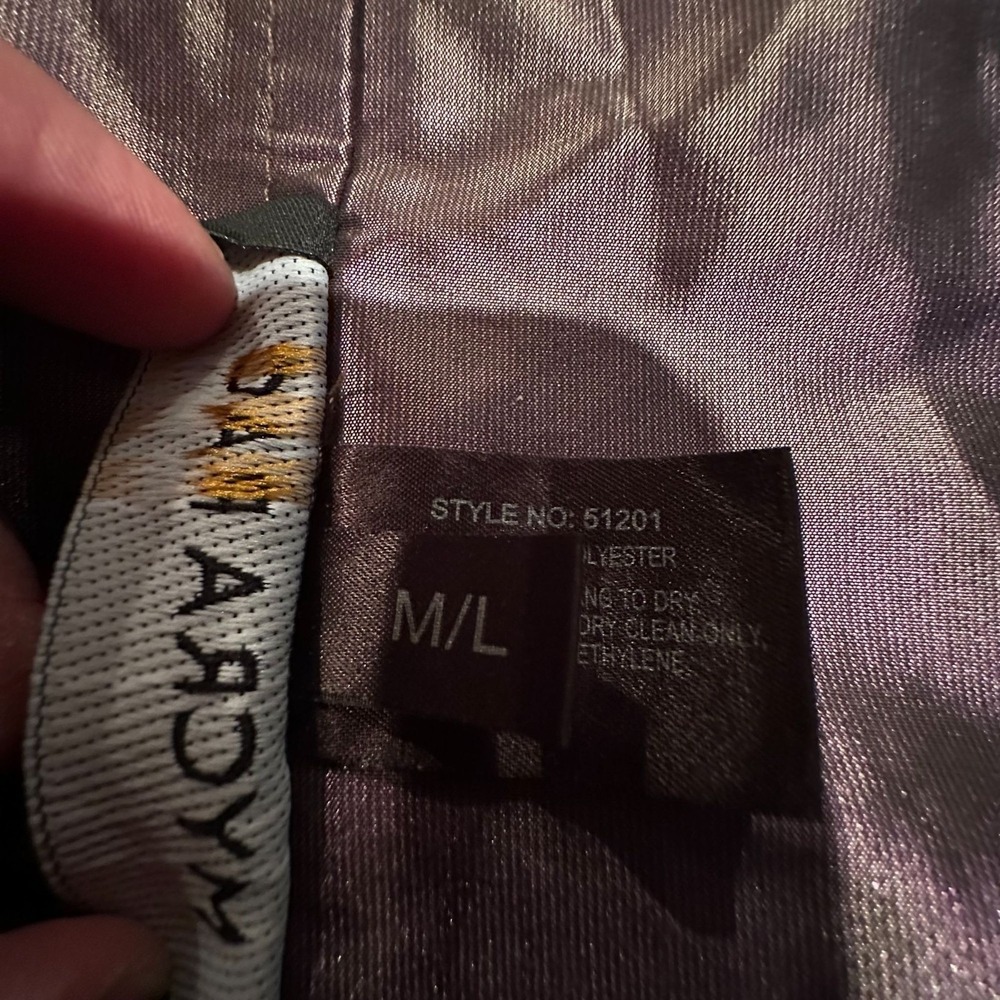 Mycra Pac One Purple Iridescent‎ Ruffle Front Jacket Women's Size M/L - Picture 3 of 13